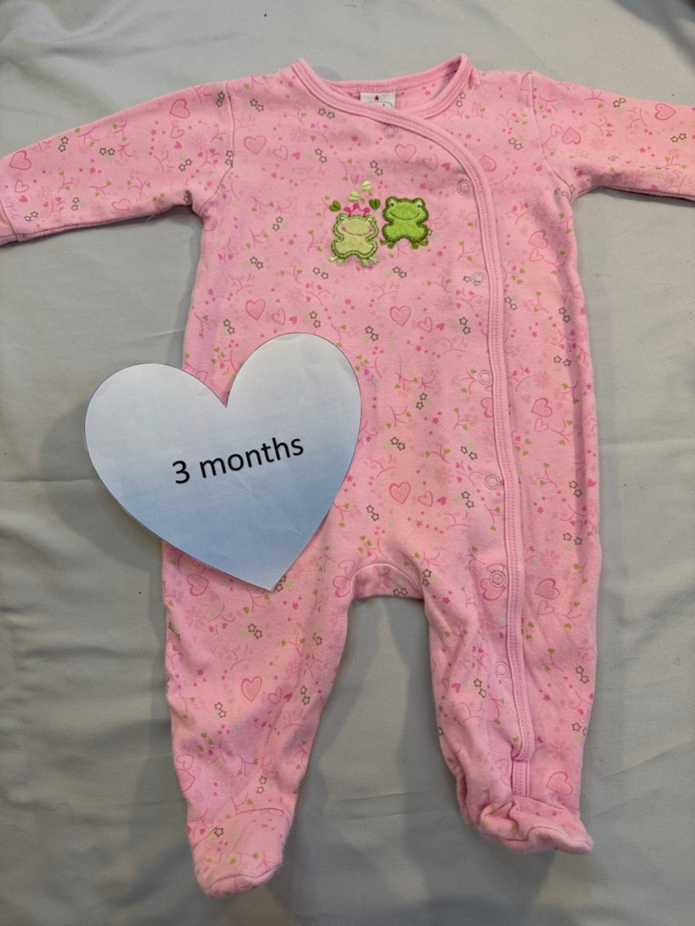 Pekkle - Adorable Pink Footie with Frog Design